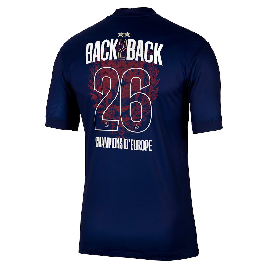 Maillot Domicile
Stadium PSG
25/26 - Flocage
Champions of Europe -26